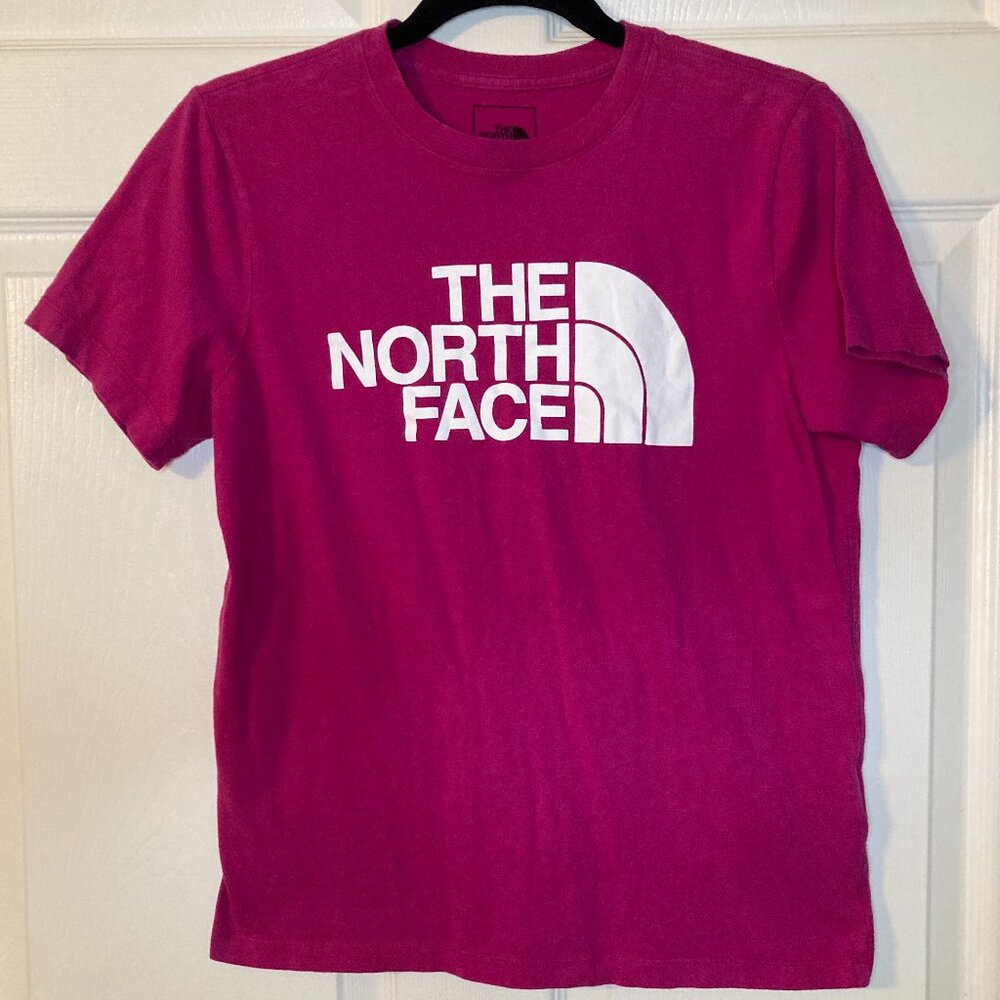 The North Face Easy Women Lifestyle T-Shirt - Purple W/ Large Logo - Size S